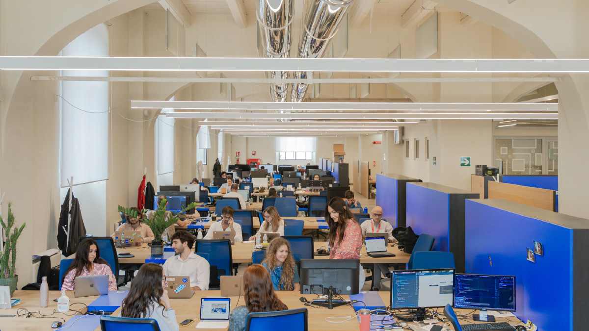 Open space del coworking di Nana Bianca